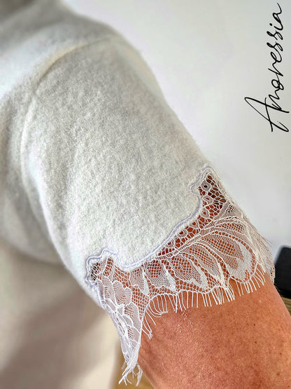 Pull manches courtes Lova Blanc