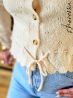 Gilet beige Grace — Gilet Beige Doux Femme photo lifestyle