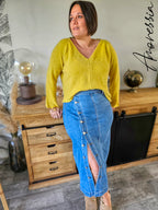 Pull Jaune — Pull Jaune Femme photo lifestyle