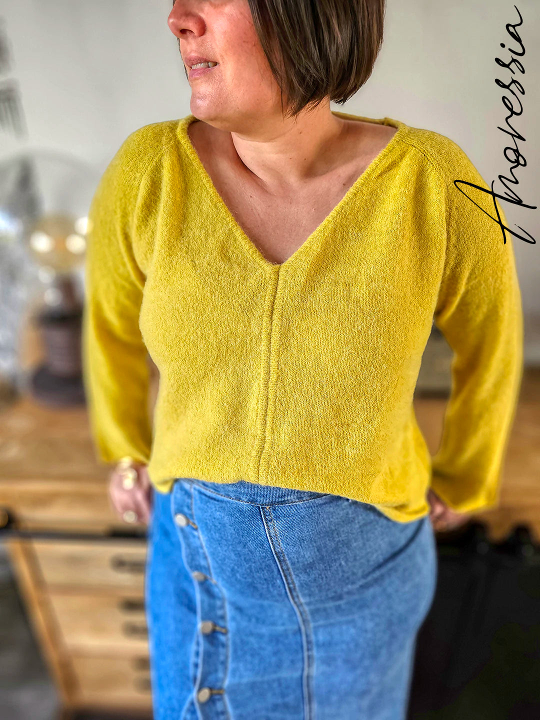 Pull Jaune — Pull Jaune Femme autre vue