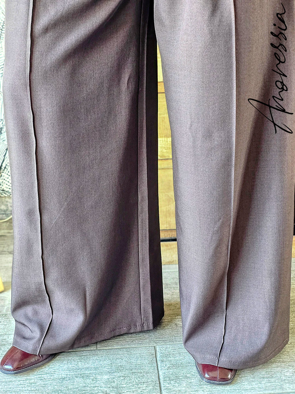 Pantalon Palazzo Chocolat Femme — Pantalon Mio