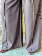 Pantalon Palazzo Chocolat Femme — Pantalon Mio