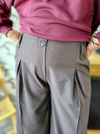 Pantalon Palazzo Chocolat Femme — Pantalon Mio
