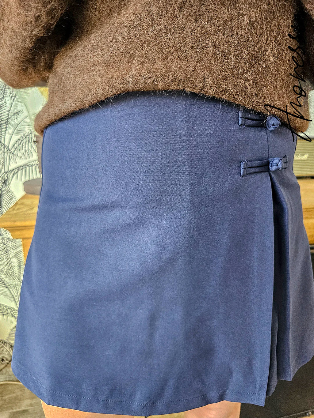 Jupe Short Bleu Marine Femme — Jupe Short Navy