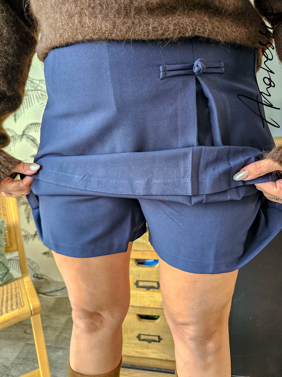Jupe Short Bleu Marine Femme — Jupe Short Navy