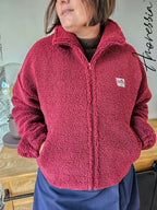 Veste Sherpa Bordeaux Femme — Veste Lovely