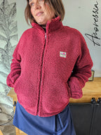 Veste Sherpa Bordeaux Femme — Veste Lovely