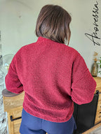 Veste Sherpa Bordeaux Femme — Veste Lovely