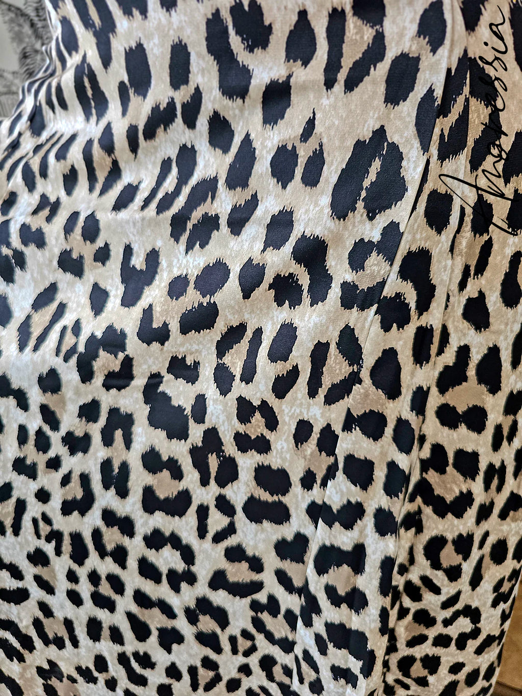 Jupe Longue Léopard — Jupe Maxi Fluide Viscose Imprimé Léopard Femme vue dos