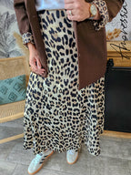 Jupe Longue Léopard — Jupe Maxi Fluide Viscose Imprimé Léopard Femme photo lifestyle