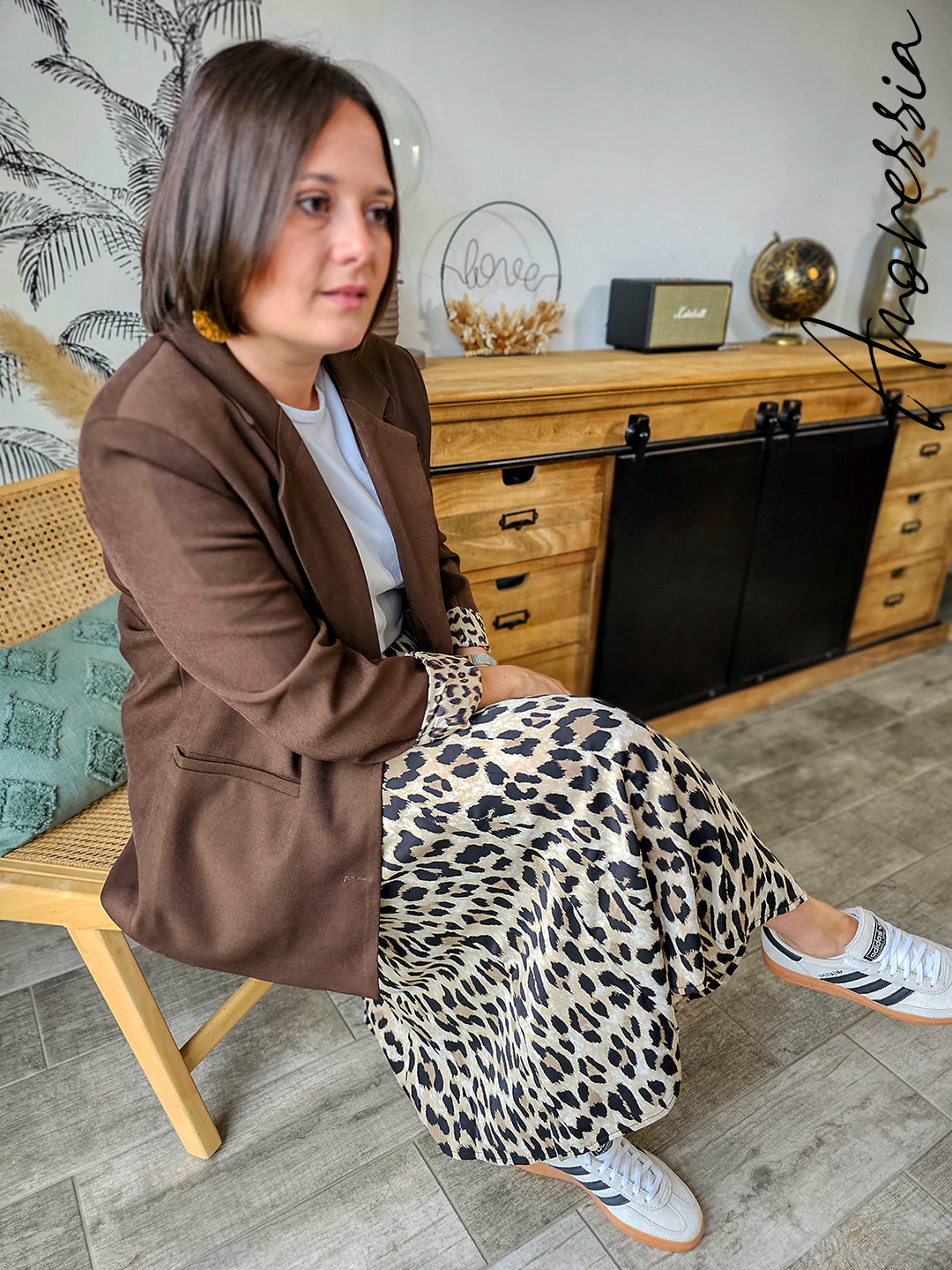Jupe Longue Léopard — Jupe Maxi Fluide Viscose Imprimé Léopard Femme zoom imprimé